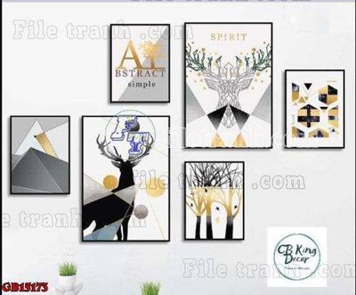 File in trần File gốc in bộ tranh decor treo tráng gương canvas GB15173 (bản gốc) trời sao