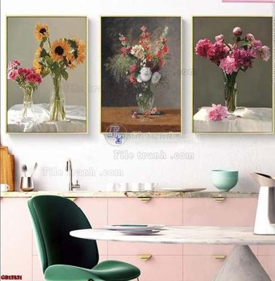 File tranh File gốc in bộ tranh decor treo tráng gương canvas GB15231 (gốc) chủ đề trừu tượng