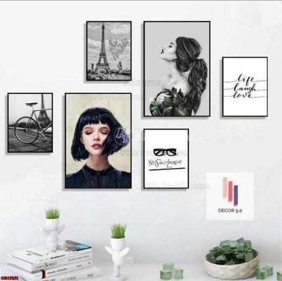 File tranh File gốc in bộ tranh decor treo tráng gương canvas GB15251 (ảnh gốc) in trần nhà