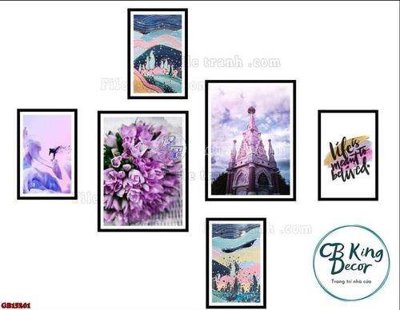 File PSD File gốc in bộ tranh decor treo tráng gương canvas GB15261 (bản gốc) cho nhà in