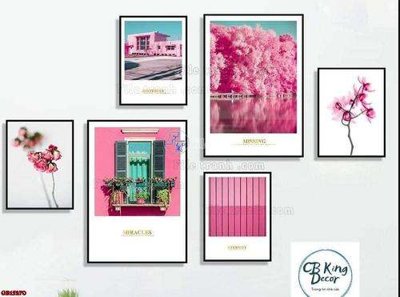 File in trần File gốc in bộ tranh decor treo tráng gương canvas GB15270 (file gốc) phong thủy