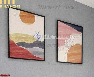 Cung cấp file tranh gốc File gốc in bộ tranh decor treo tráng gương canvas GB15277 độc quyền
