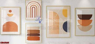 File gốc in ấn File gốc in bộ tranh decor treo tráng gương canvas GB15285 chất lượng vượt trội