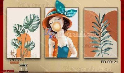 File gốc File gốc in bộ tranh decor treo tráng gương canvas GB15309 (in tráng gương) hiện đại