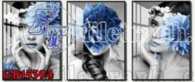 File tranh gốc in trần nhà File gốc in bộ tranh decor treo tráng gương canvas GB15394 3D