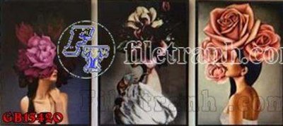 Tải file File gốc in bộ tranh decor treo tráng gương canvas GB15420 (gốc) làm file thiết kế