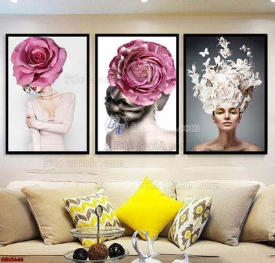 File in ấn File gốc in bộ tranh decor treo tráng gương canvas GB15442 (bản gốc) chất lượng cao