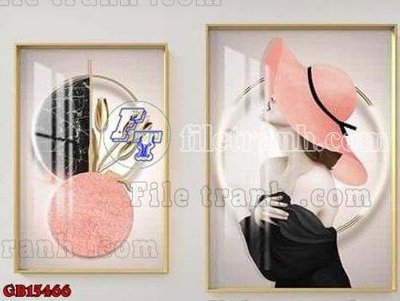 File PSD File gốc in bộ tranh decor treo tráng gương canvas GB15466 (bản gốc) đã tách nền