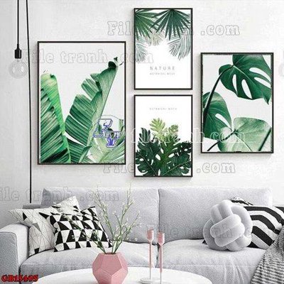 File gốc File gốc in bộ tranh decor treo tráng gương canvas GB15495 (in mica) làm quà tặng