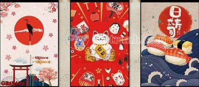 File gốc File gốc in bộ tranh decor treo tráng gương canvas GB15496 (trang trí) phòng trẻ em
