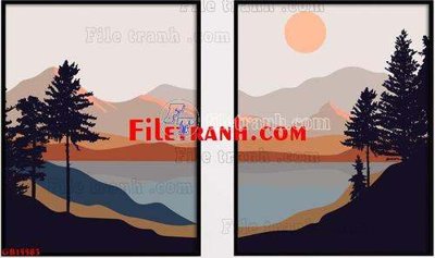 Tải file File gốc in bộ tranh decor treo tráng gương canvas GB15583 (PSD) cho in ấn quảng cáo