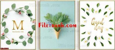 File tranh in mica File gốc in bộ tranh decor treo tráng gương canvas GB15593 (độ phân giải cao)