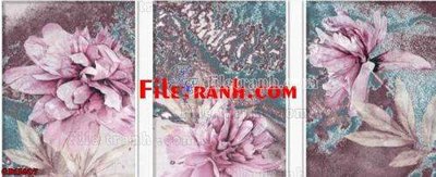 File in lụa File gốc in bộ tranh decor treo tráng gương canvas GB15607 (hoa văn) File gốc in bộ tranh decor treo tráng gương canvas GB15607