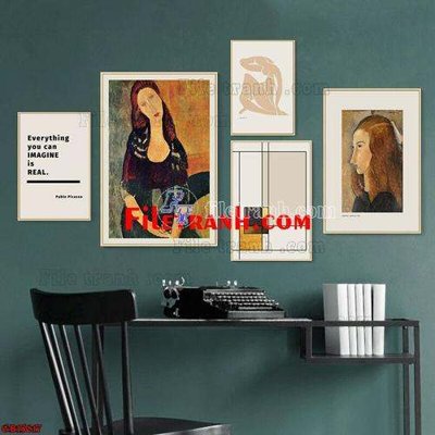 Mua file gốc File gốc in bộ tranh decor treo tráng gương canvas GB15617 (PSD) tại Filetranh.com