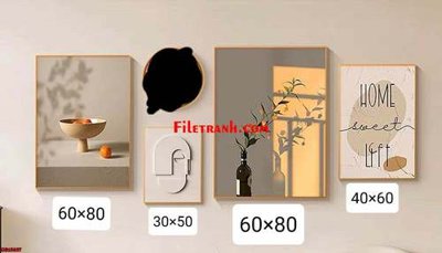 Tải file gốc File gốc in bộ tranh decor treo tráng gương canvas GB15637 (bản PSD) đầy đủ layer