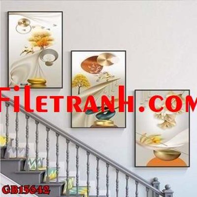 File PSD File gốc in bộ tranh decor treo tráng gương canvas GB15642 (chất lượng in ấn)