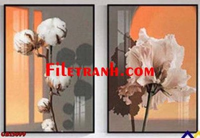 File ảnh File gốc in bộ tranh decor treo tráng gương canvas GB15699 (gốc) in Hiflex