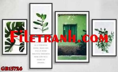File in ấn File gốc in bộ tranh decor treo tráng gương canvas GB15726 (bản gốc) sắc nét