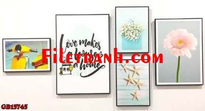 File gốc File gốc in bộ tranh decor treo tráng gương canvas GB15745 (PSD/TIFF) độ phân giải cao