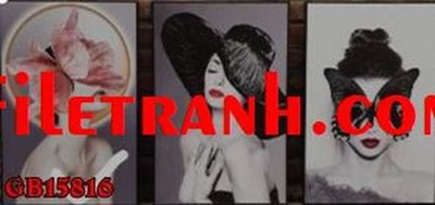 File gốc File gốc in bộ tranh decor treo tráng gương canvas GB15816 (in ấn) màu sắc trung thực