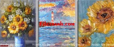 File tranh File gốc in bộ tranh decor treo tráng gương canvas GB15849 (gốc) chủ đề trừu tượng