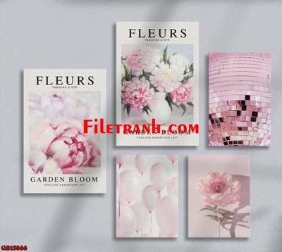 File tranh in trần 3D File gốc in bộ tranh decor treo tráng gương canvas GB15866 (ảnh gốc)