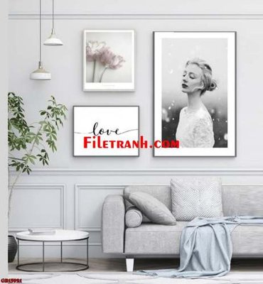 Tải file File gốc in bộ tranh decor treo tráng gương canvas GB15921 (gốc) in ấn chất lượng