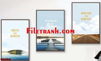 File in trần File gốc in bộ tranh decor treo tráng gương canvas GB15961 (bản gốc) đại dương
