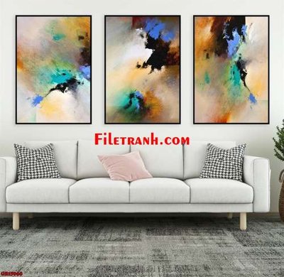 File gốc File gốc in bộ tranh decor treo tráng gương canvas GB15966 (trang trí) cho phòng khách