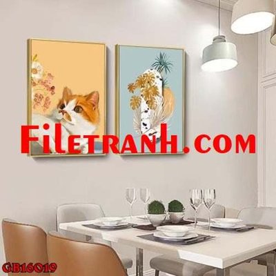 Tải file File gốc in bộ tranh decor treo tráng gương canvas GB16019 (gốc) làm file tranh quảng cáo