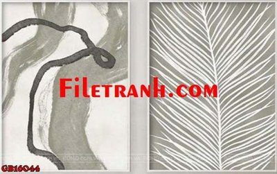 File in trần File gốc in bộ tranh decor treo tráng gương canvas GB16044 (file gốc) hoa văn 3D