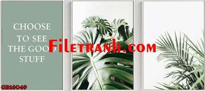 Tải file File gốc in bộ tranh decor treo tráng gương canvas GB16049 (gốc) chủ đề phong thủy