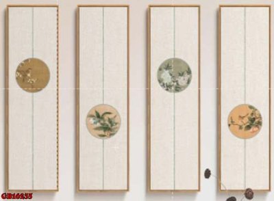 File tranh trang trí File gốc in bộ tranh decor treo tráng gương canvas GB16235 (file gốc)