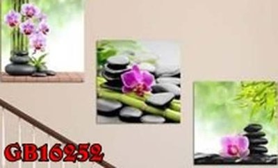Ảnh gốc File gốc in bộ tranh decor treo tráng gương canvas GB16252 (nét căng) in mica