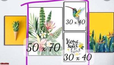 File in mica File gốc in bộ tranh decor treo tráng gương canvas GB16321 (bản gốc) làm vách ngăn