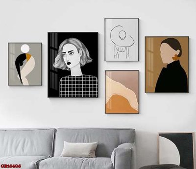 File gốc File gốc in bộ tranh decor treo tráng gương canvas GB16406 (in mica) cắt laser