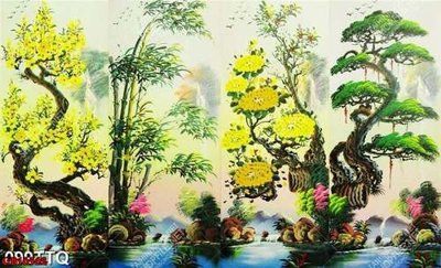 Tải file gốc File gốc in bộ tranh decor treo tráng gương canvas GB16562 dùng cho in ấn