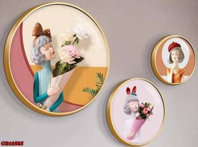 File tranh gốc File gốc in bộ tranh decor treo tráng gương canvas GB16585 (bản đẹp) độc quyền