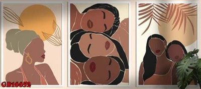 Tải file File gốc in bộ tranh decor treo tráng gương canvas GB16652 (gốc) chủ đề tâm linh