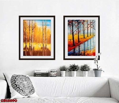 File in trần File gốc in bộ tranh decor treo tráng gương canvas GB16690 (bản gốc) phong cảnh
