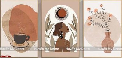 File tranh File gốc in bộ tranh decor treo tráng gương canvas GB16720 (bản gốc) trang trí văn phòng