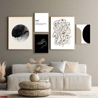 File gốc File gốc in bộ tranh decor treo tráng gương canvas GB16739 (trang trí) phòng làm việc