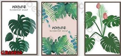 Ảnh gốc File gốc in bộ tranh decor treo tráng gương canvas GB16816 (độ nét cao) in mica