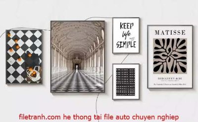 Chi tiết file ảnh File gốc in bộ tranh decor treo tráng gương canvas GB18019 sắc nét
