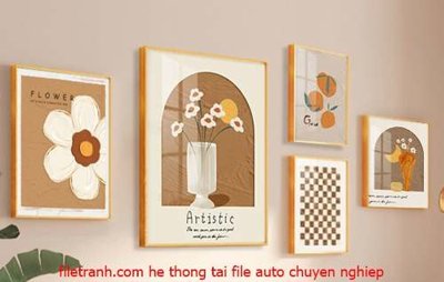 File gốc File gốc in bộ tranh decor treo tráng gương canvas GB18022 (in mica) làm quà tặng
