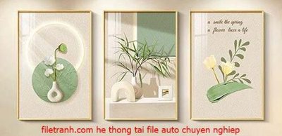 File ảnh File gốc in bộ tranh decor treo tráng gương canvas GB18056 (gốc) in decal dán tường