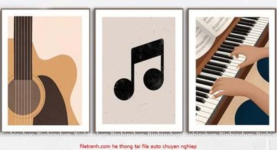 File gốc File gốc in bộ tranh decor treo tráng gương canvas GB18105 (in lụa) tranh phong thủy