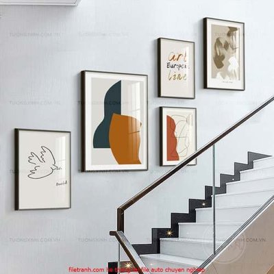 File tranh File gốc in bộ tranh decor treo tráng gương canvas GB18149 (gốc) chủ đề thành phố