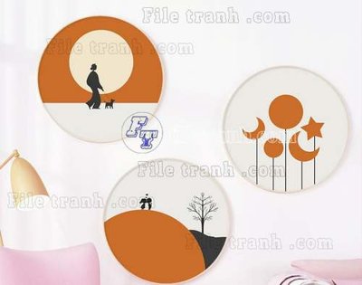Tải file File gốc in bộ tranh decor treo tráng gương canvas GB20009 (gốc) làm tranh treo tường