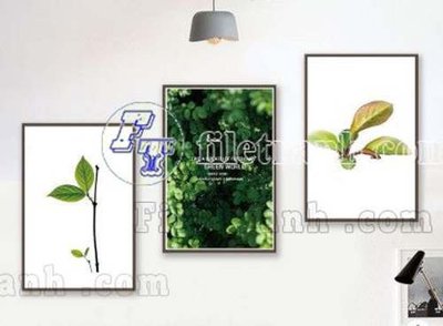 File tranh File gốc in bộ tranh decor treo tráng gương canvas GB20014 (bản gốc) in lụa 5D
